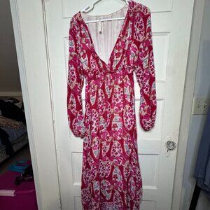 Chelsea & Violet Pink Boho Maxi Dress | Size XL